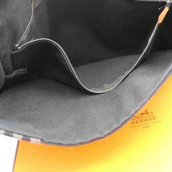 Hermès Grey Cotton Canvas Messenger Bag - Picture 7 of 14